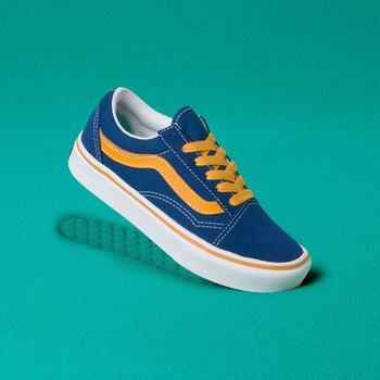 Vans Pop ComfyCush Old Skool - Lasten Tennarit - Sininen/Keltainen